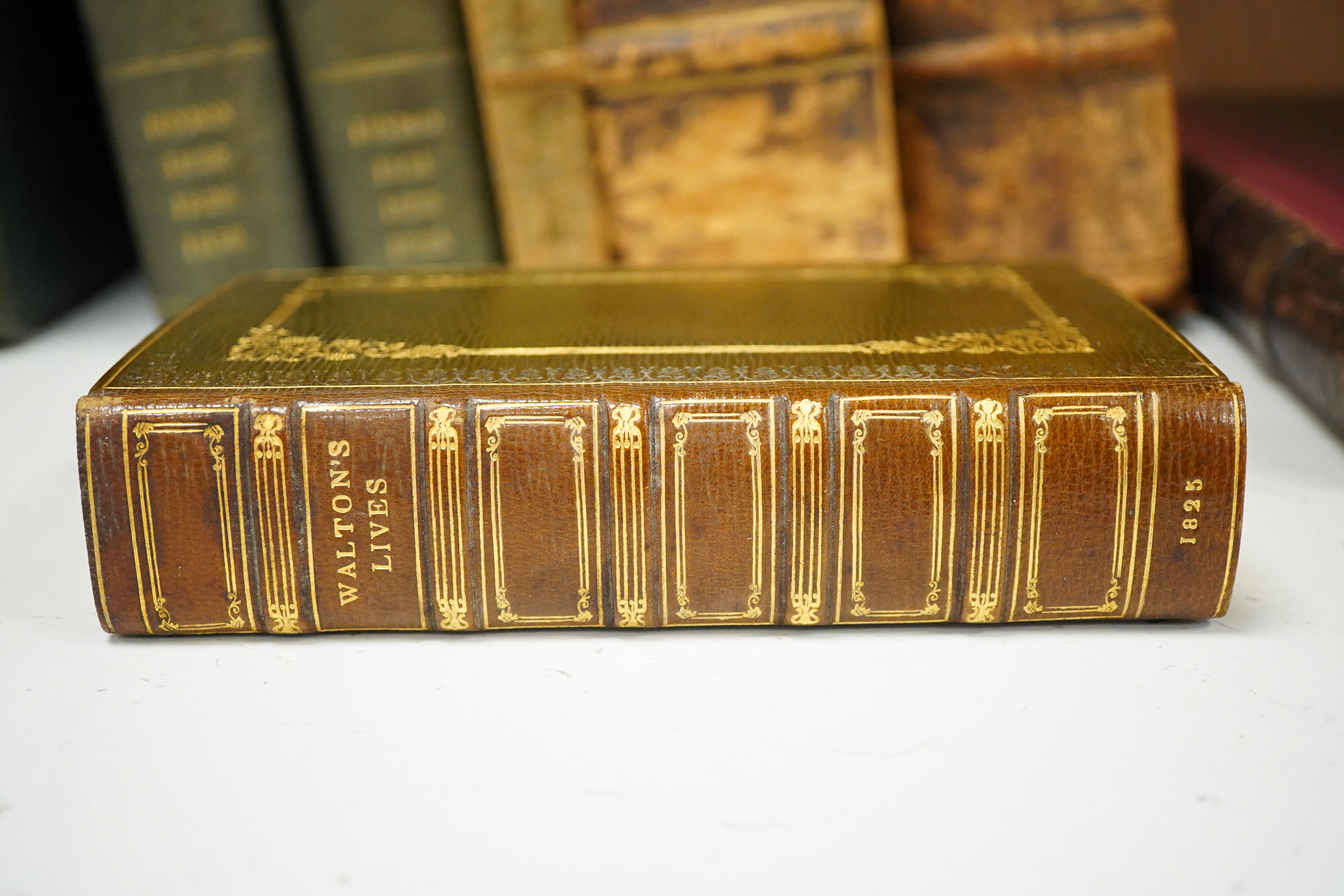 Walton, Izaak - The Lives of Dr. John Donne, Sir Henry Wotton, Mr. Richard Hooker, Mr. George Herbert, and Dr. Robert Sanderson ... (new edition). pictorial engraved frontis. (with the autographs), 10 plates (5 portraits